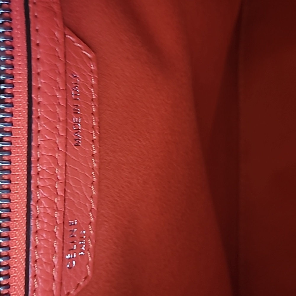 CELINE Luggage Mini Vermilion Bag. - Picture 7 of 9